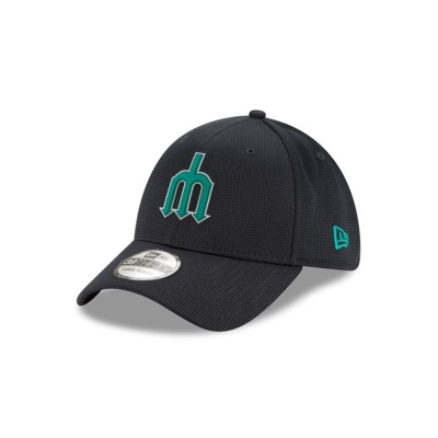 Sapca New Era Seattle Mariners MLB Clubhouse Collection 39THIRTY Stretch Fit - Albastri